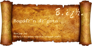 Bogdán Ágota névjegykártya